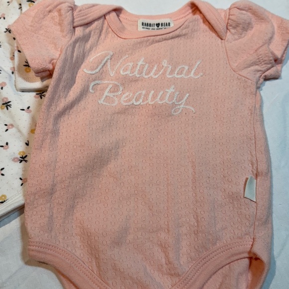 Rabbit + Bear - Organic Cotton Baby Onesie and Wrap Top Set - Picture 4 of 5